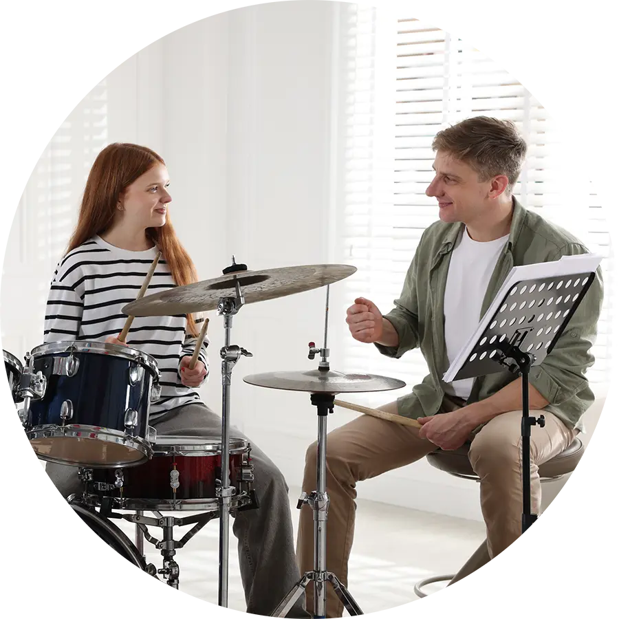 Drum lessons at Chorus Music